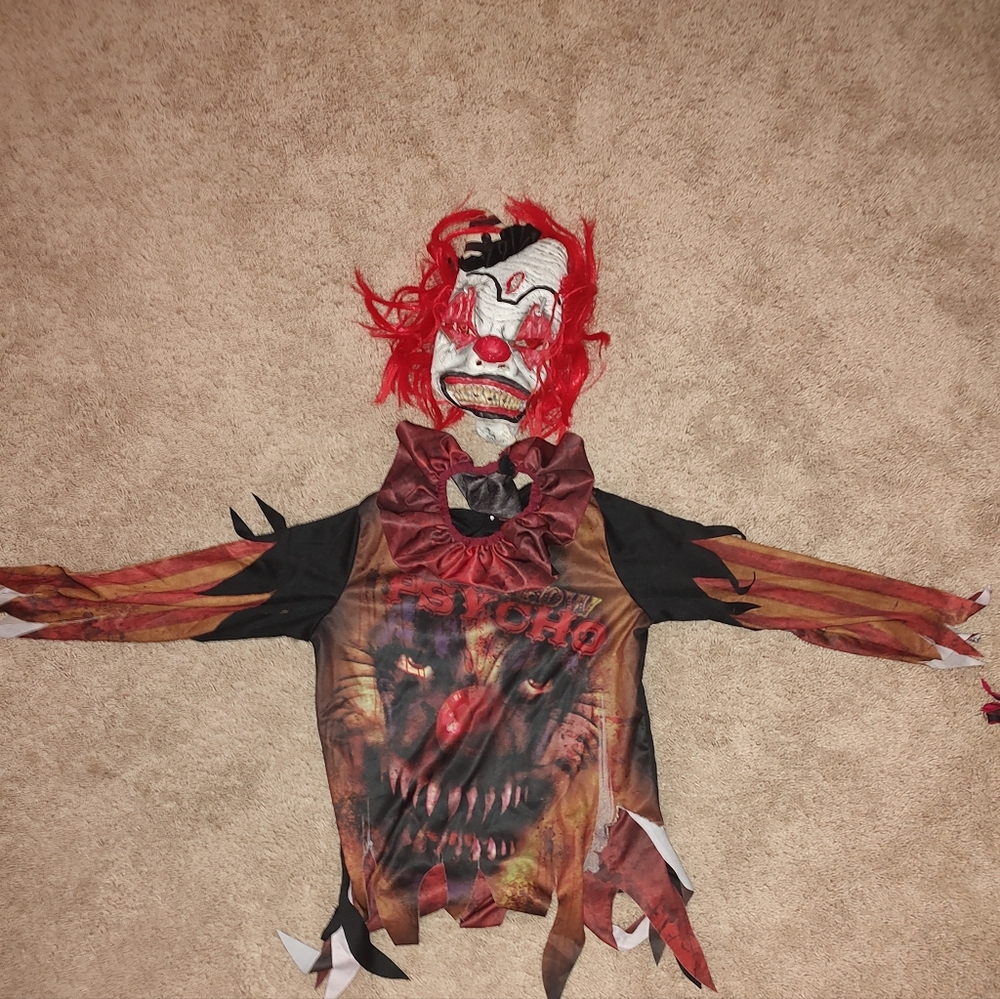 Scary Clown Kids Costume - Red and Black